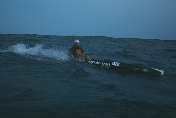 Simon Blackburn surf ski